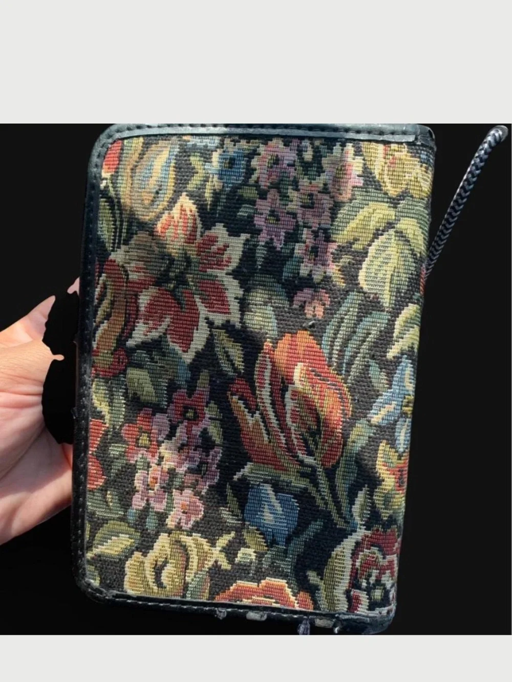Vintage Day Runner floral tapestry telephone address book organizer binder